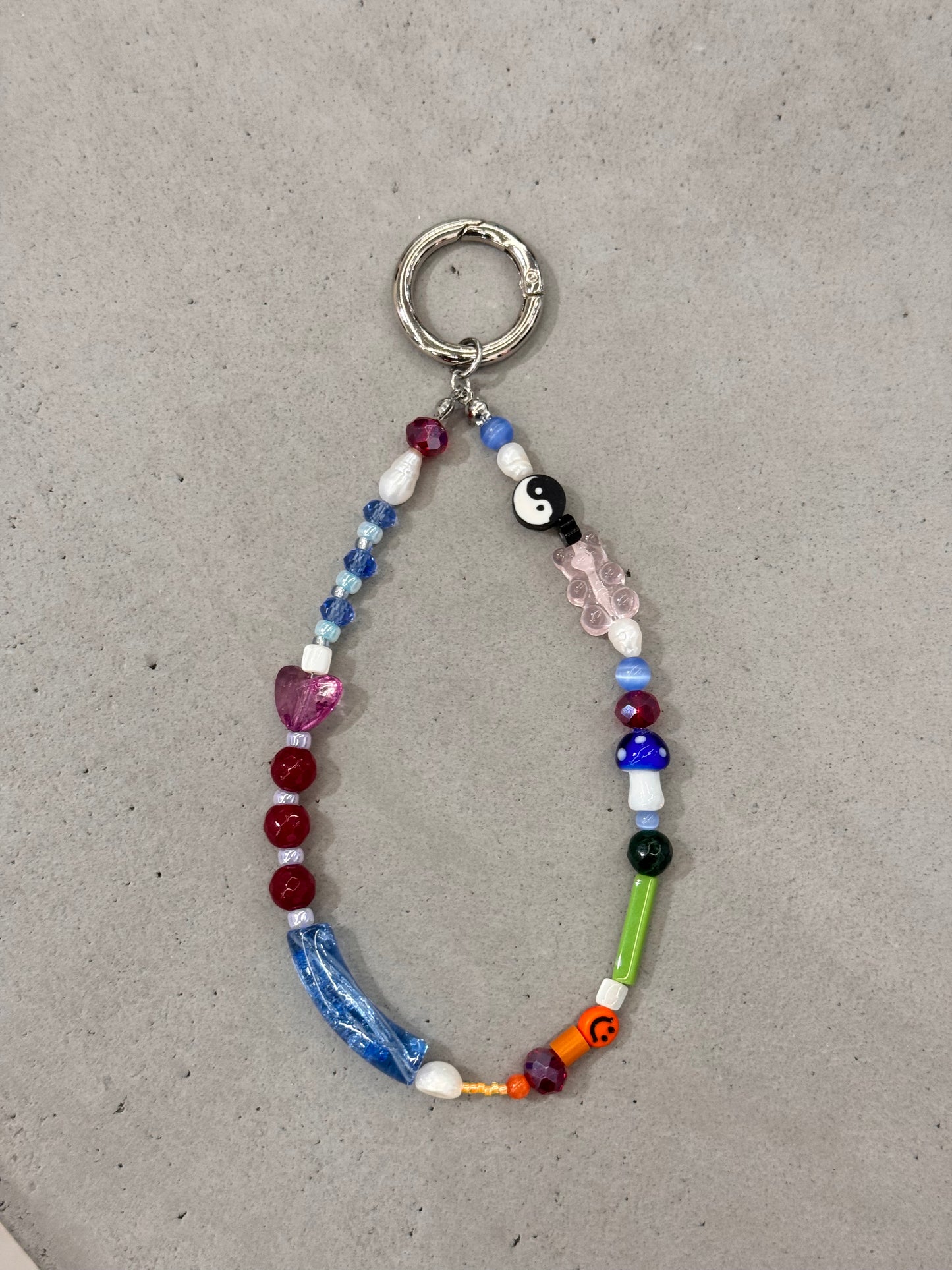 “FUNKY HEART,, small bag charm/ keychain kit