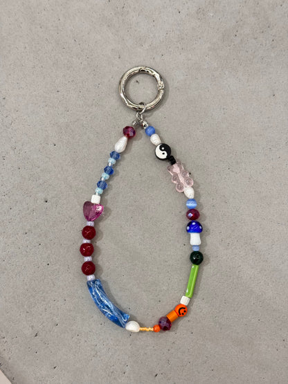 “FUNKY HEART,, small bag charm/ keychain kit