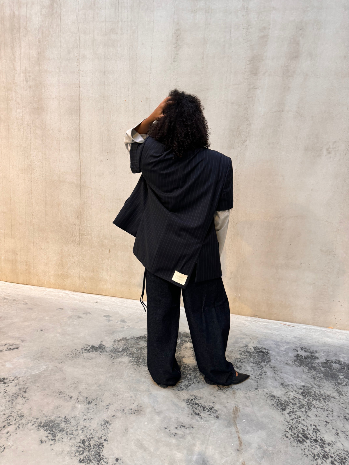LA VESTE “À MANCHES COURTES” upcycled blazer