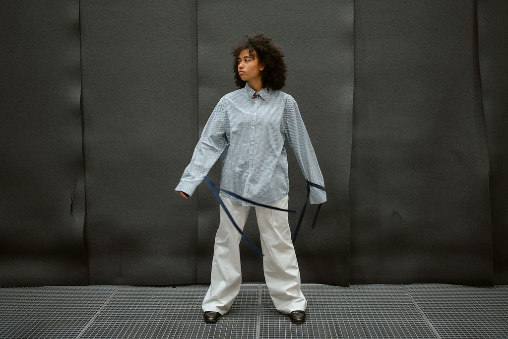 “DRAWSTRING,, upcycled shirt