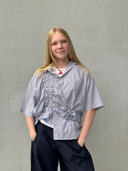 “SCRUNCHED,, upcycled shirt