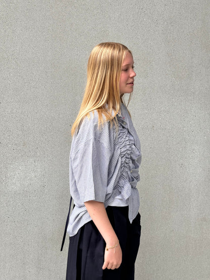 “SCRUNCHED,, upcycled shirt