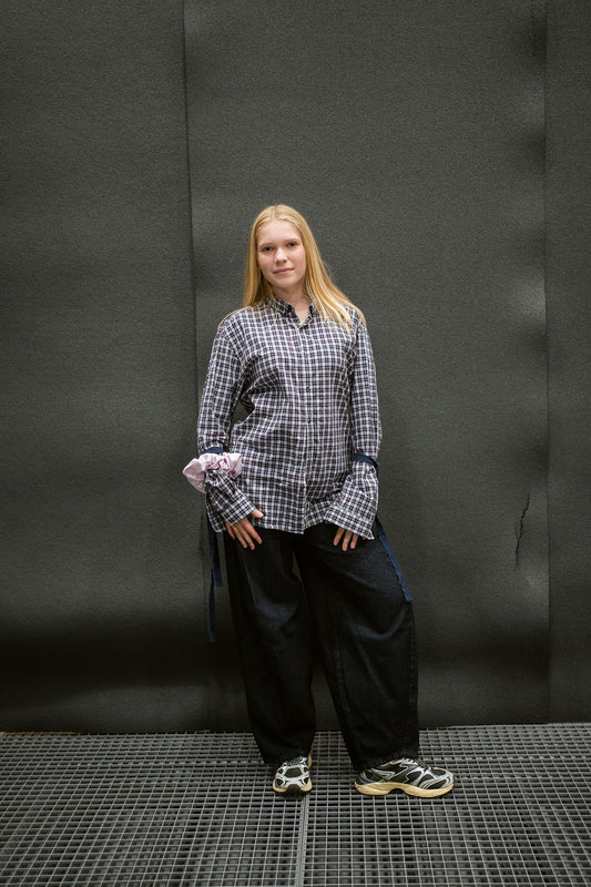 “DRAWSTRING,, upcycled shirt