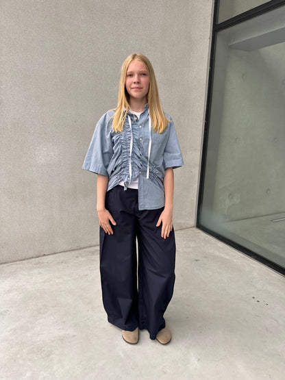 “SCRUNCHED,, upcycled shirt