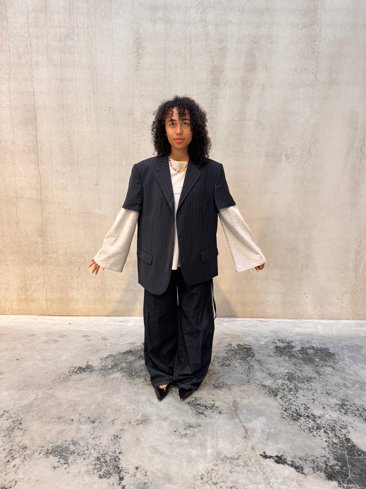 LA VESTE “À MANCHES COURTES” upcycled blazer