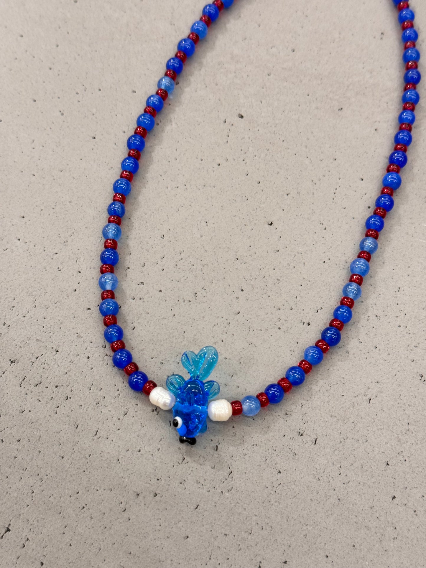 BLUE FISH NECKLACE