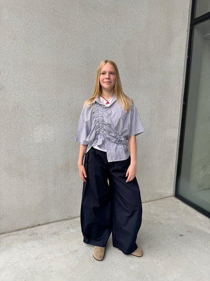 “SCRUNCHED,, upcycled shirt