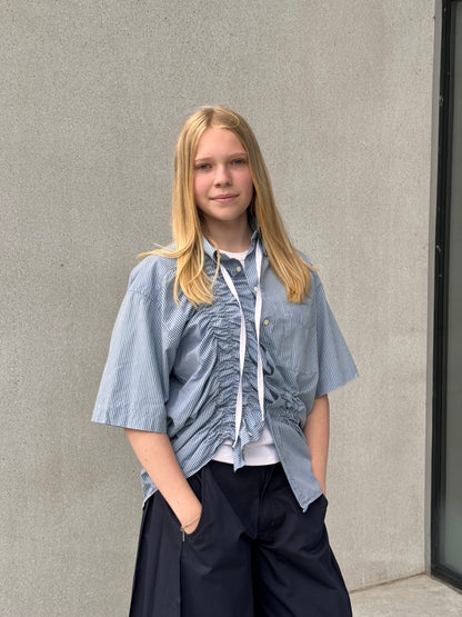 “SCRUNCHED,, upcycled shirt