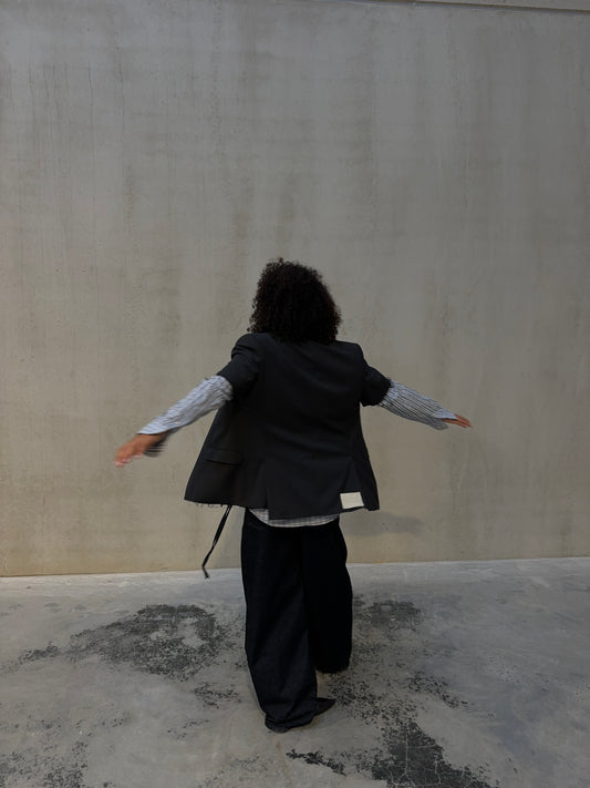 LA VESTE “À MANCHES COURTES” upcycled blazer