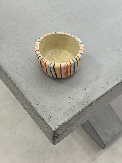 Striped ceramics bowl