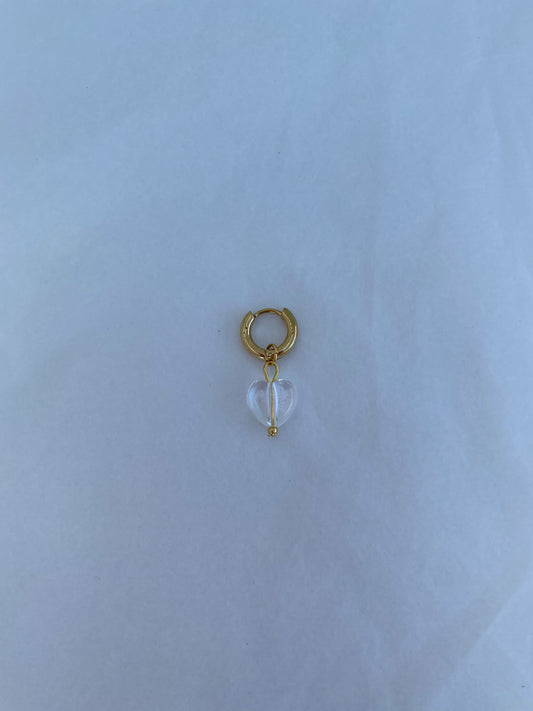 TRANSPARANT HEARTS earring