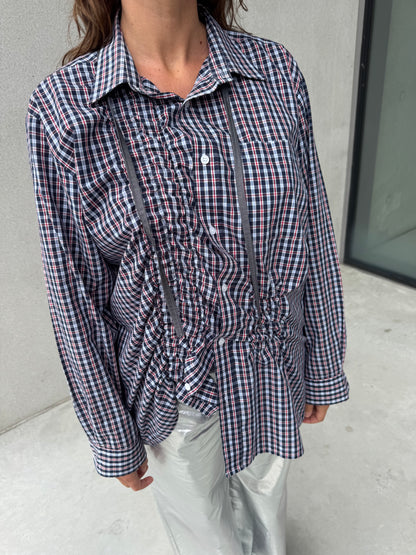 “SCRUNCHED,, upcycled shirt