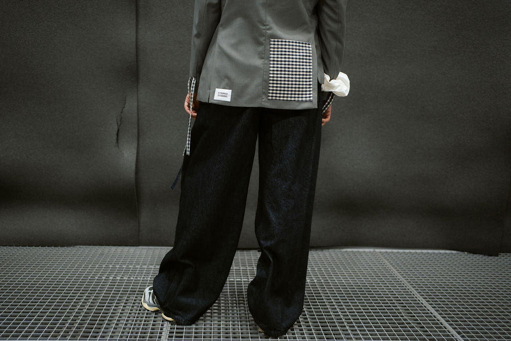 DRAWSTRING BARREL JEANS