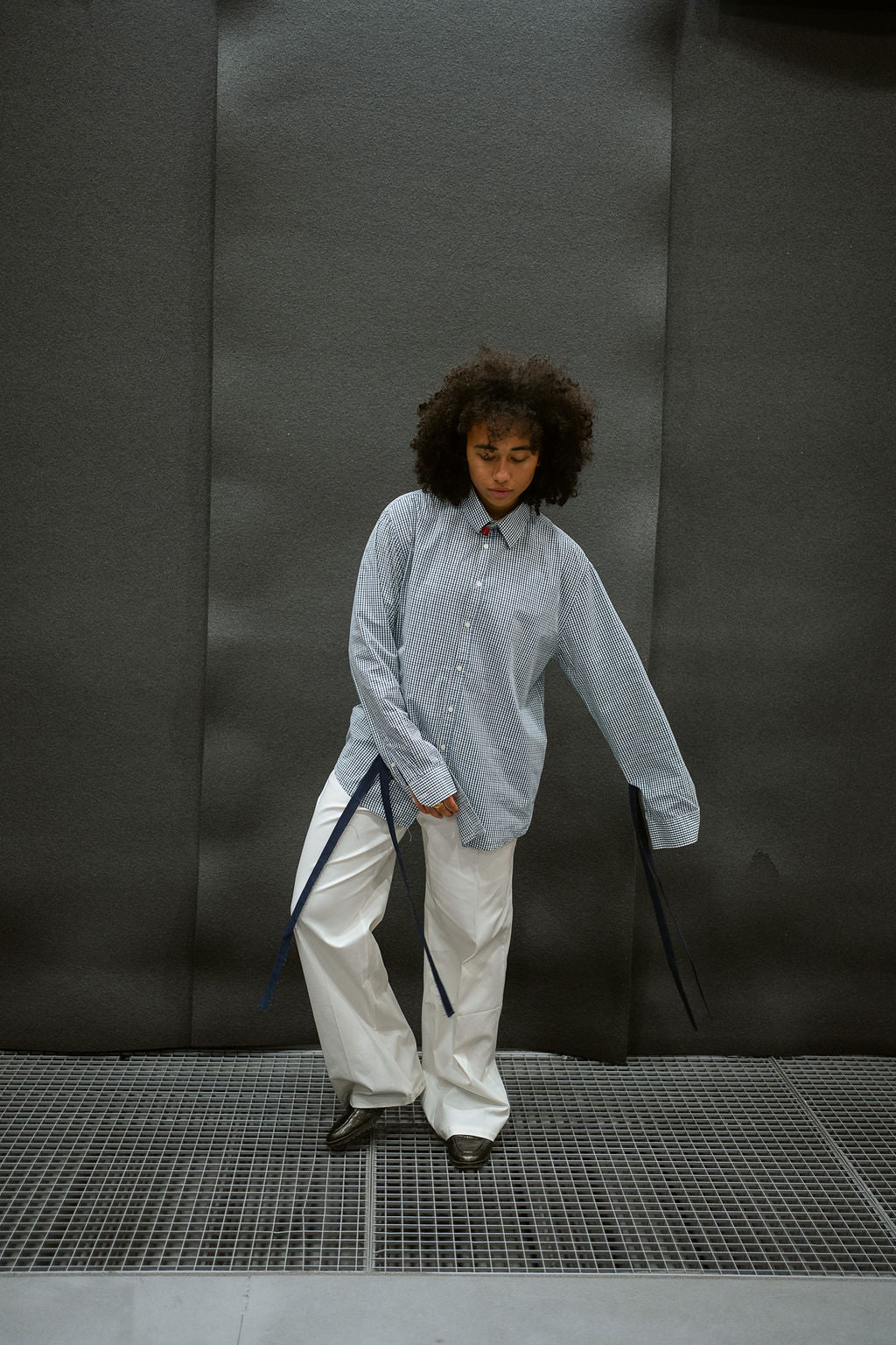 “DRAWSTRING,, upcycled shirt