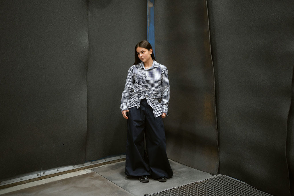 “SCRUNCHED,, upcycled shirt