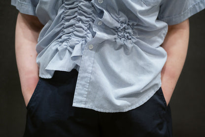 “SCRUNCHED,, upcycled shirt