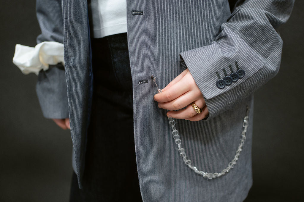 “LE COLLIER ASYMETRIQUE,, upcycled blazer