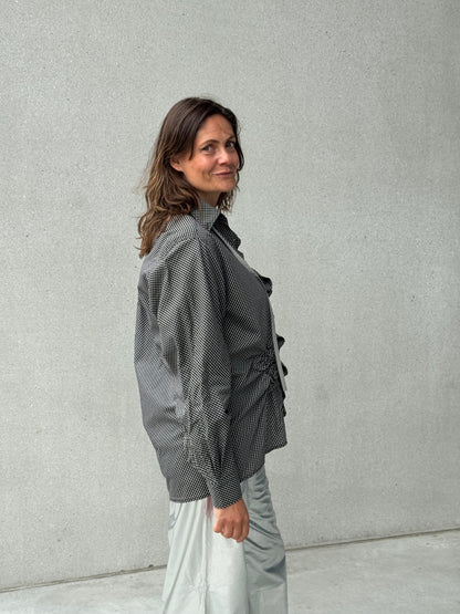 “SCRUNCHED,, upcycled shirt