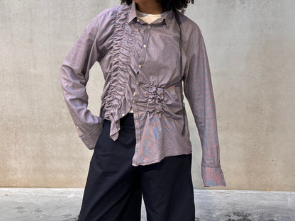 “SCRUNCHED,, upcycled shirt