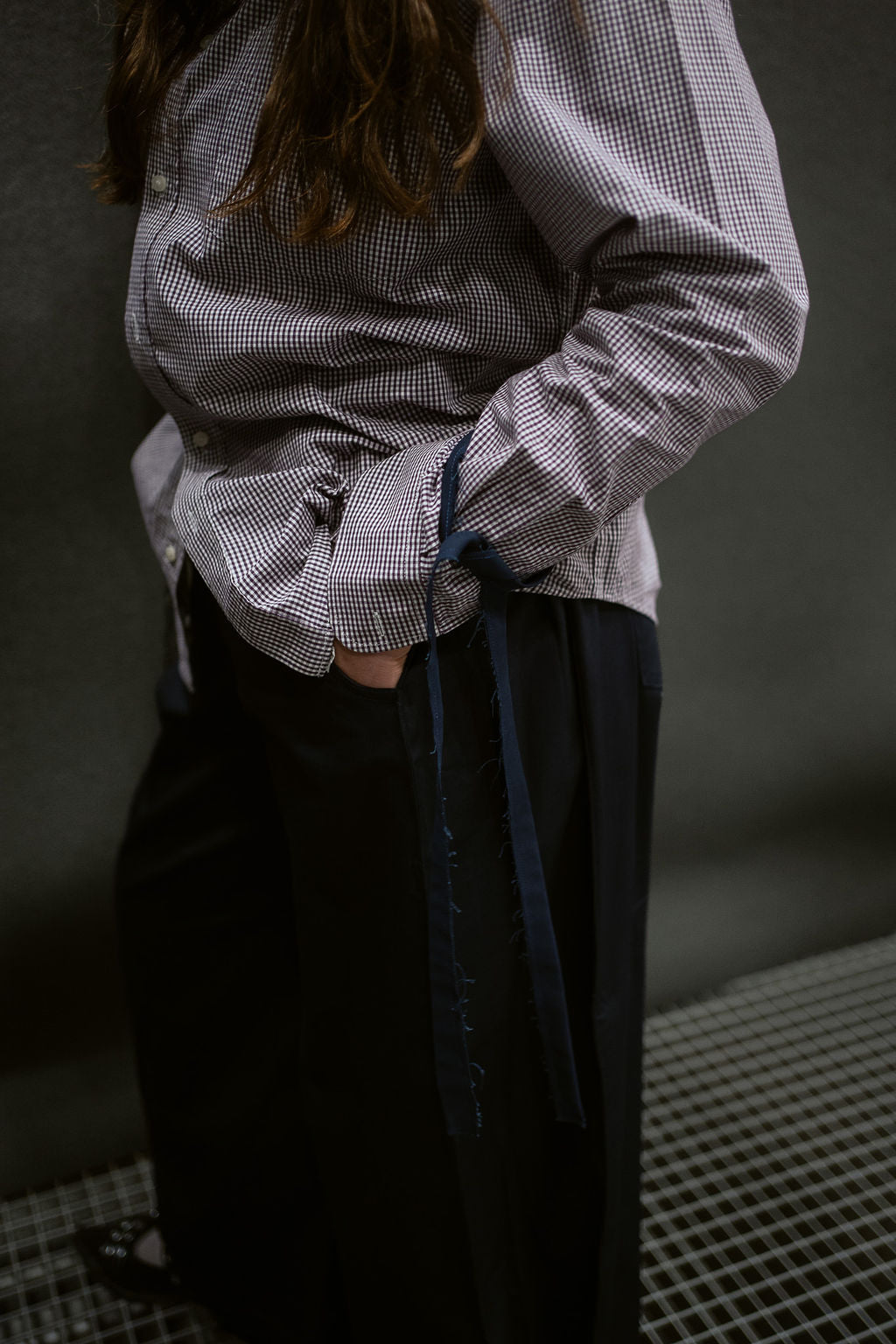 “DRAWSTRING,, upcycled shirt
