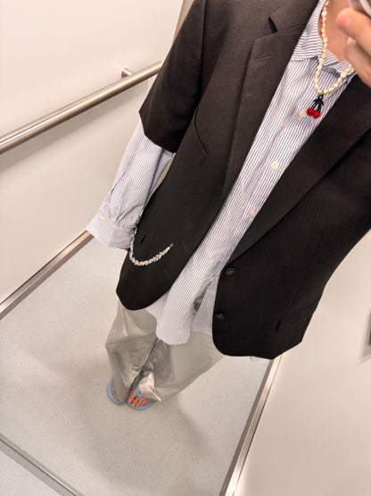LA VESTE “À MANCHES COURTES,, upcycled blazer