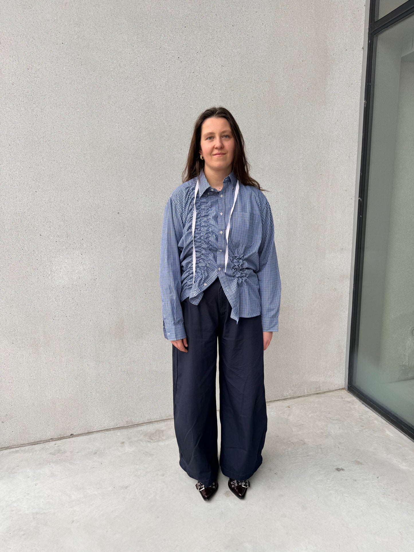 “SCRUNCHED,, upcycled shirt