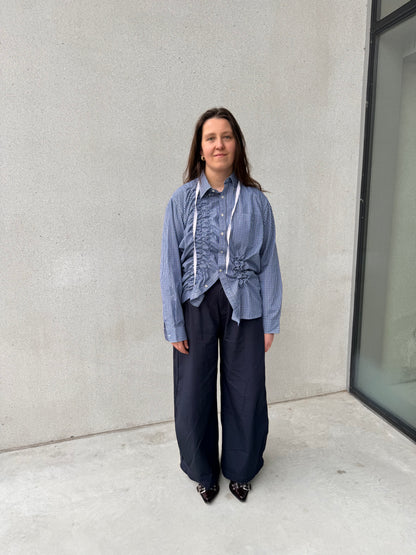 “SCRUNCHED,, upcycled shirt