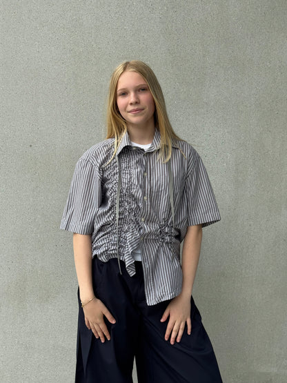 “SCRUNCHED,, upcycled shirt