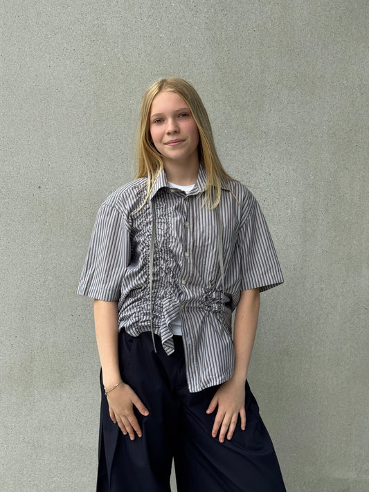 “SCRUNCHED,, upcycled shirt