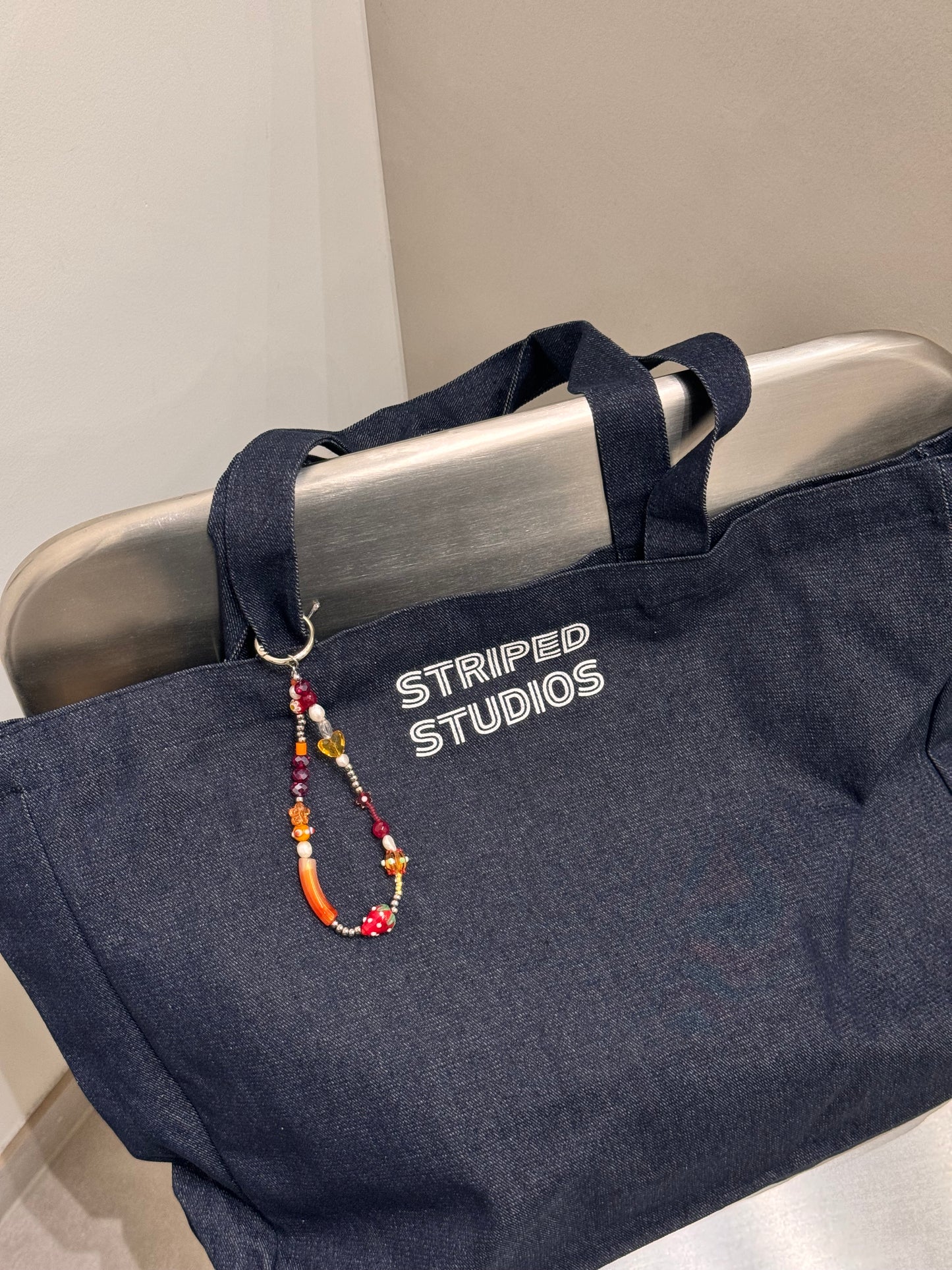 ORANGE STRAWBERRY keychain/ bag charm