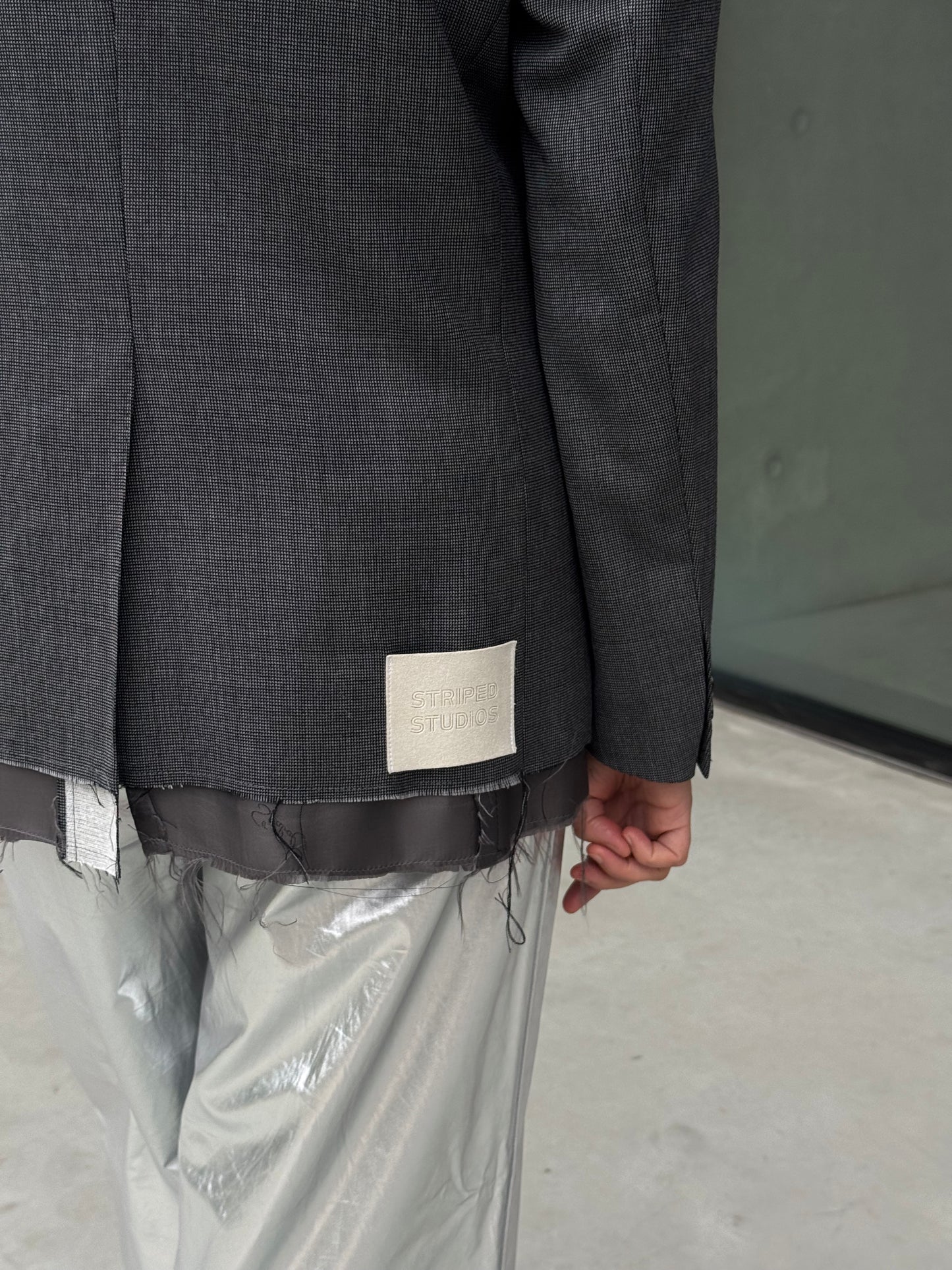 “RAW EDGE,, upcycled blazer