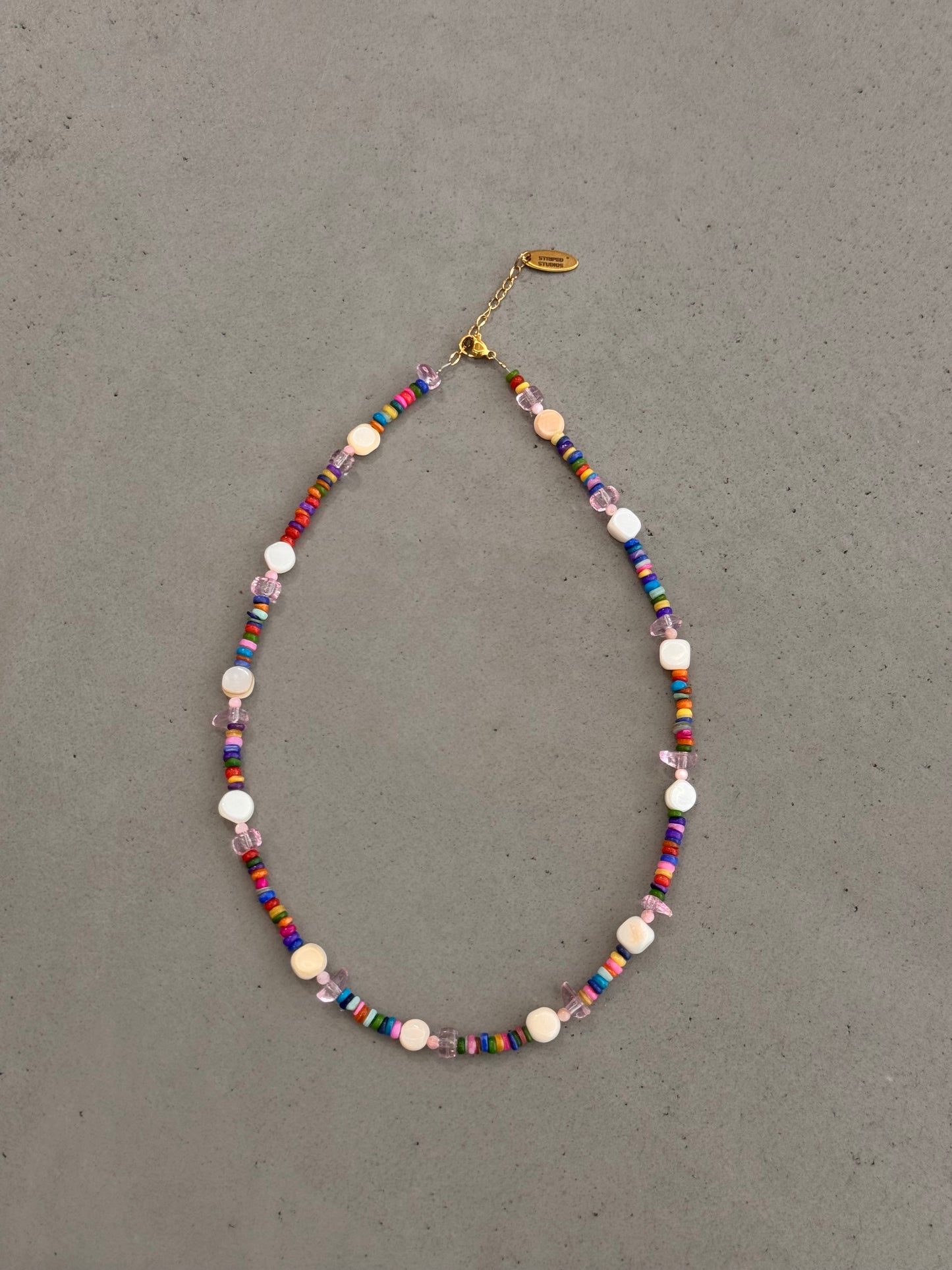 COLORED PEARLS necklace