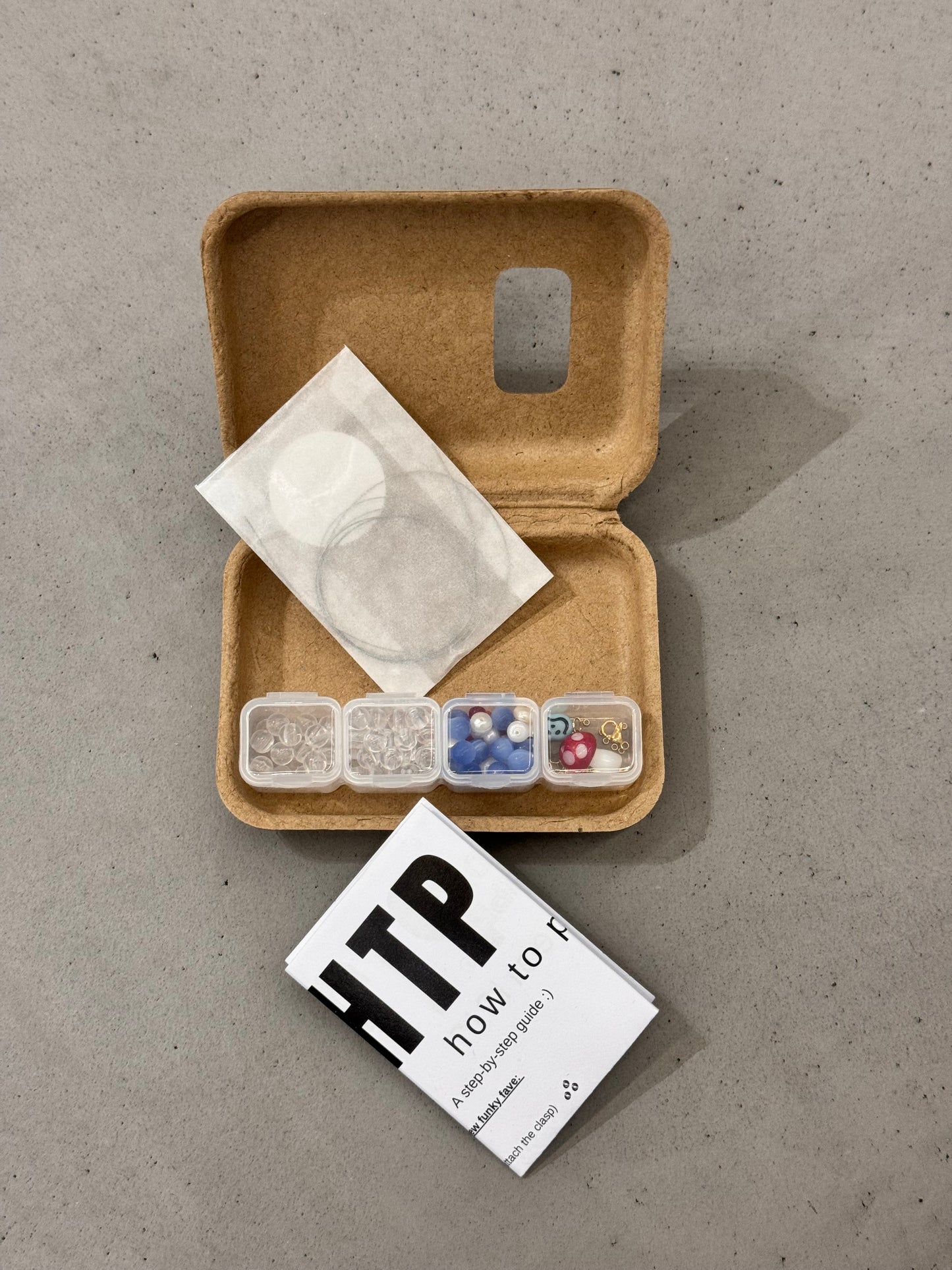 “RED MUSHROOM NECKLACE,, jewelry kit