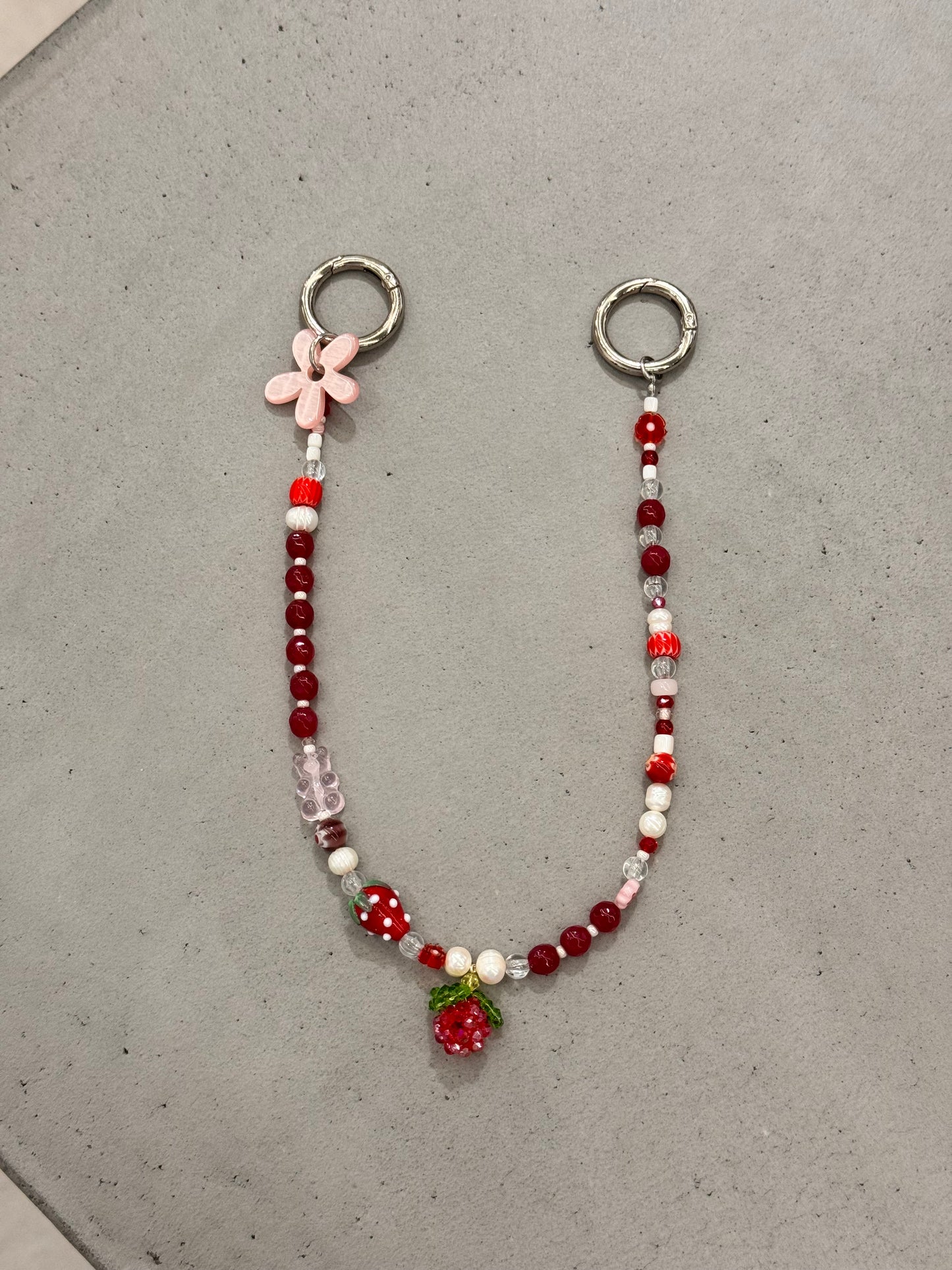 DOUBLE STRAWBERRY “bag charm,,