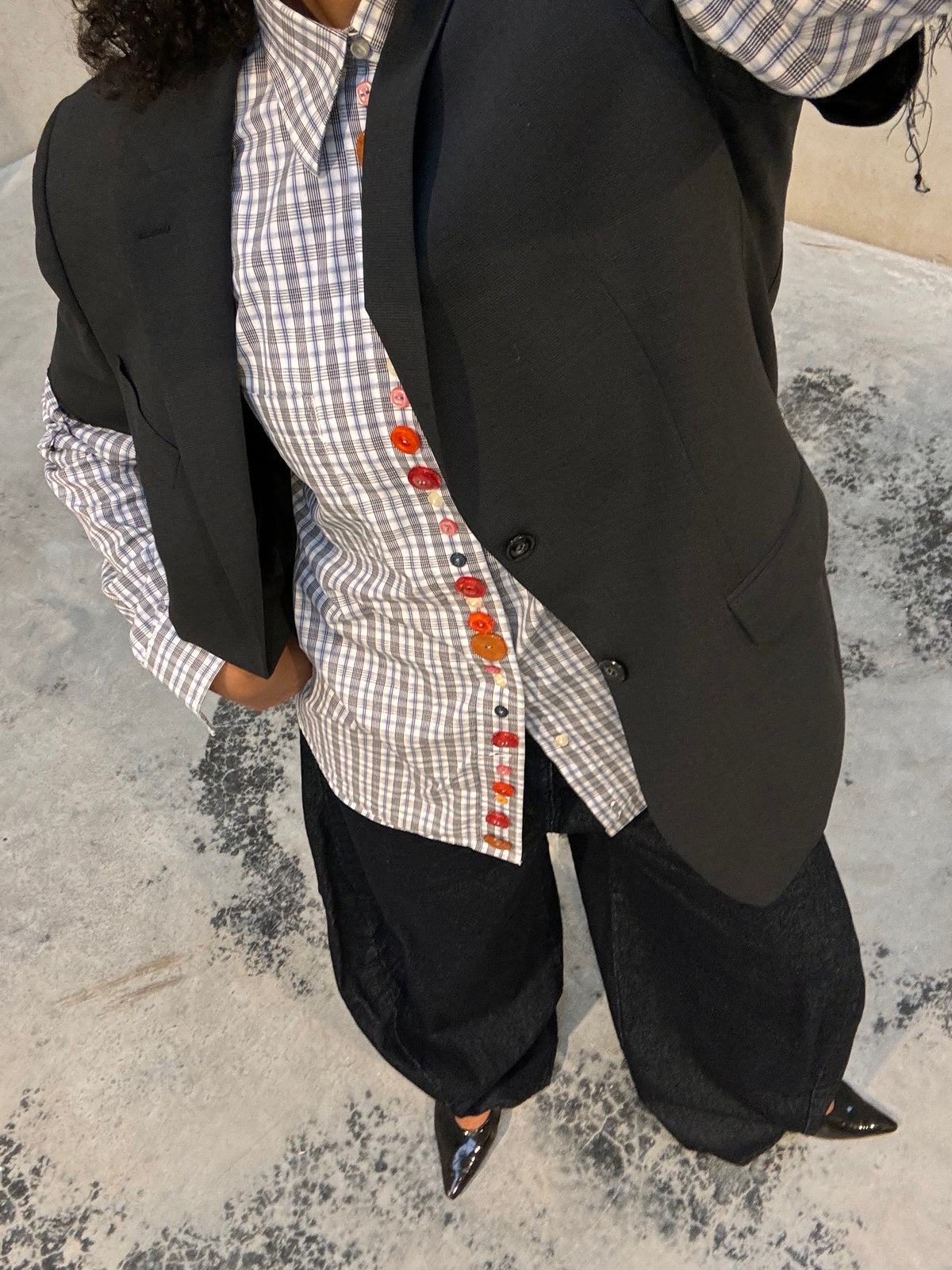 LA VESTE “À MANCHES COURTES” upcycled blazer