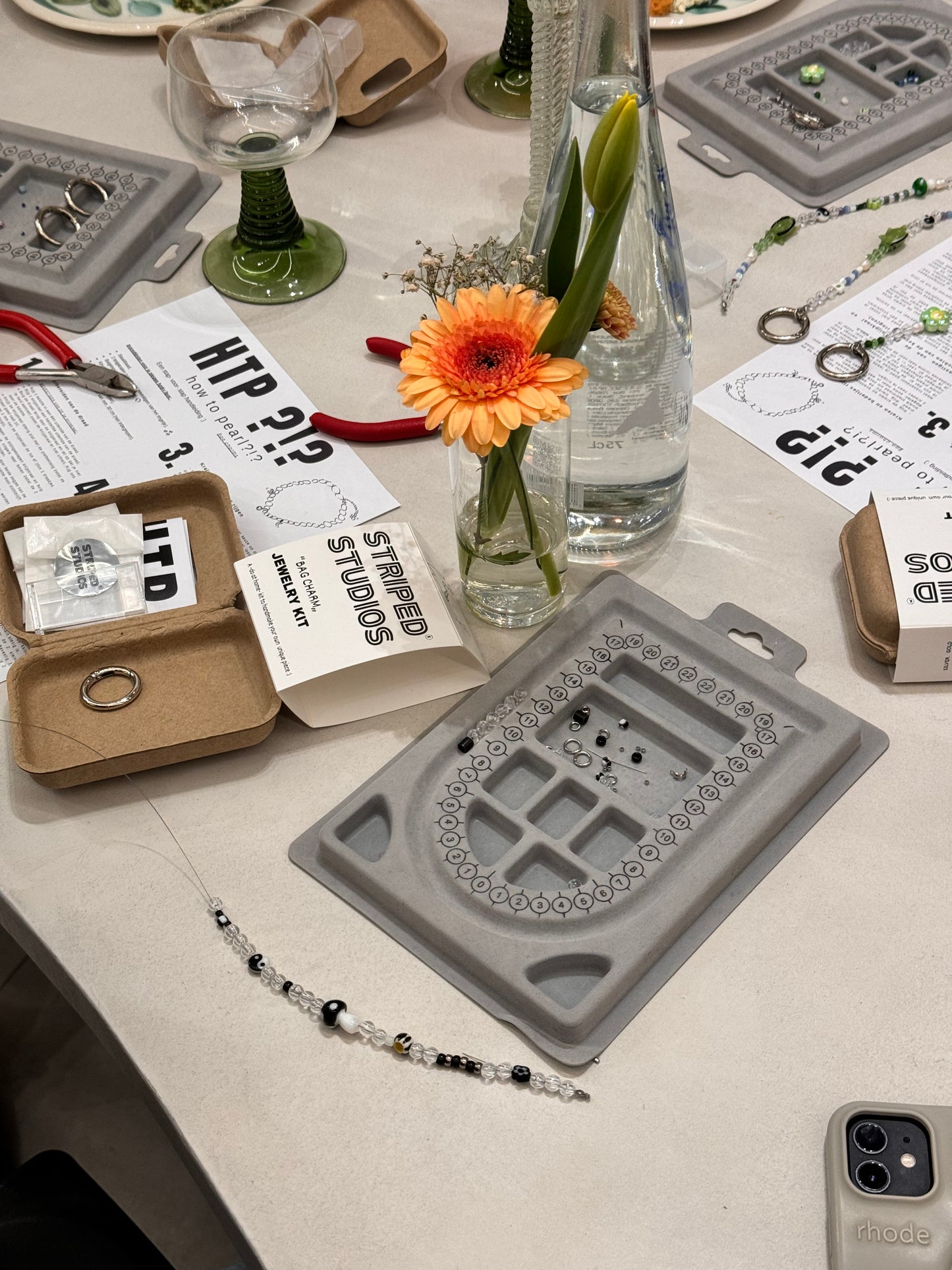 “GREEN HEART BRACELET ,,jewelry kit,,