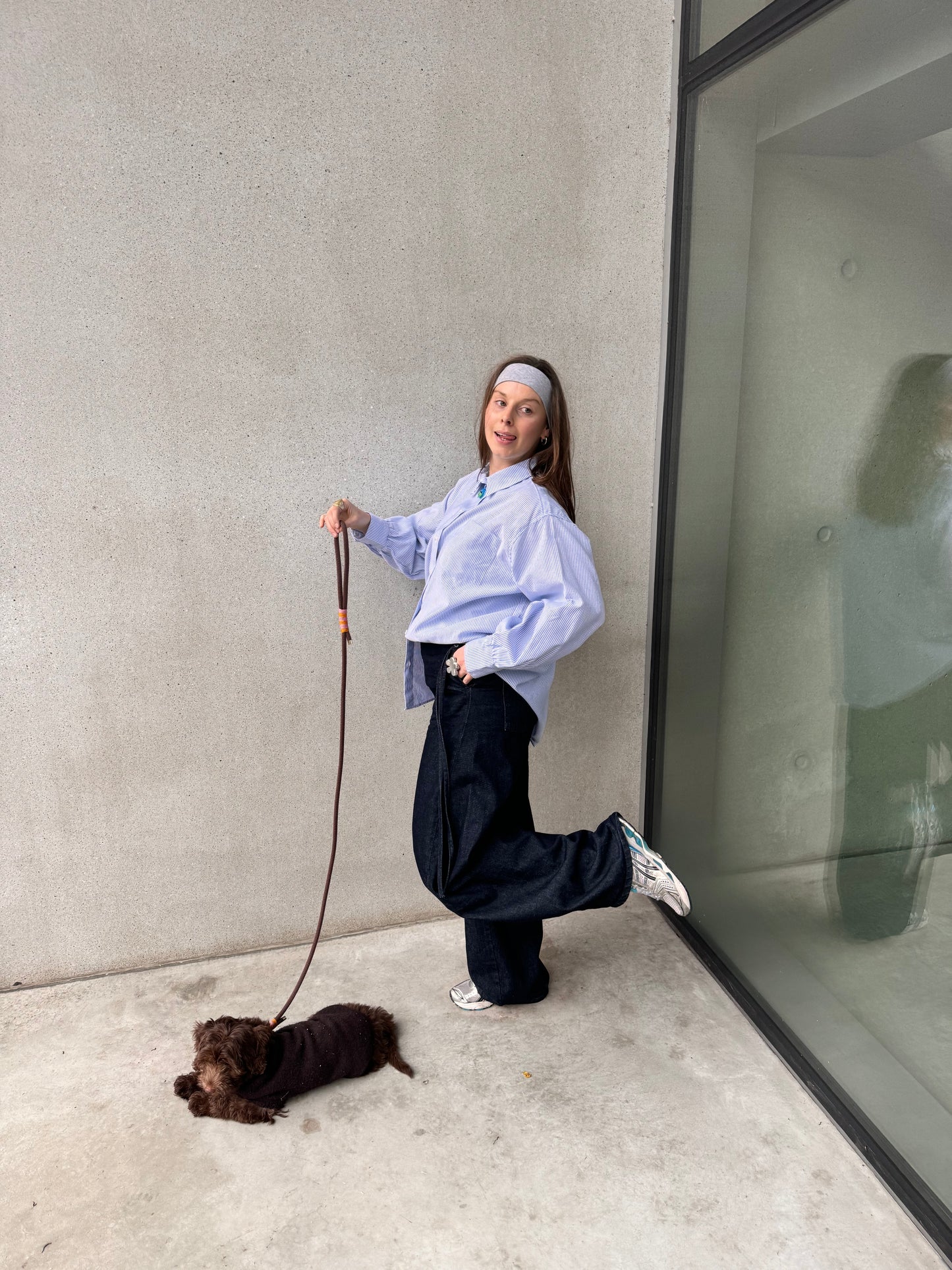 DRAWSTRING BARREL JEANS