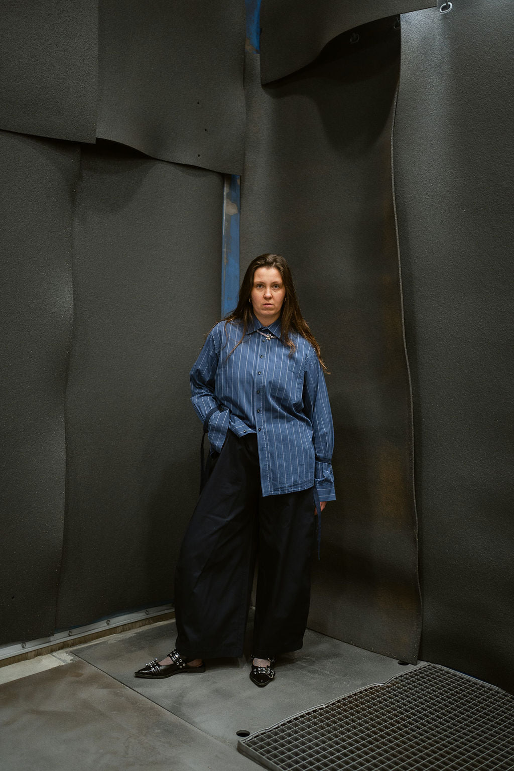 “DRAWSTRINGS,, upcycled shirt