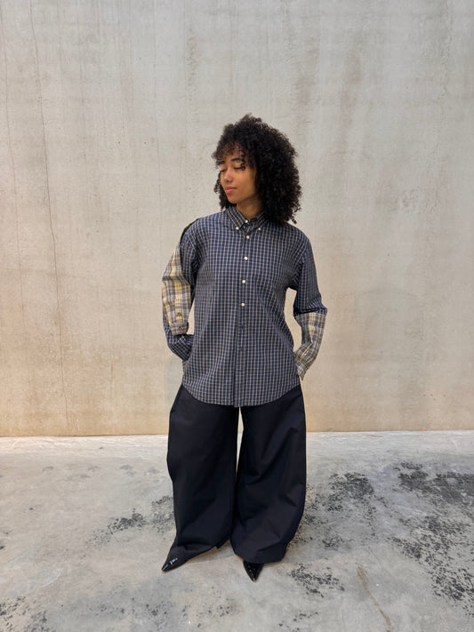 “DETACHABLE SLEEVE,, upcycled shirt