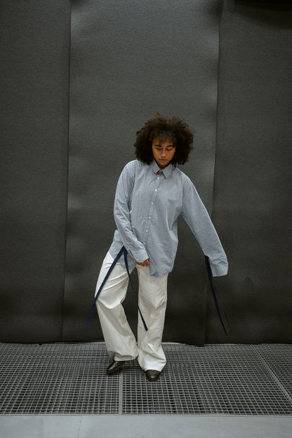 STRAIGHT LEG PANTS white