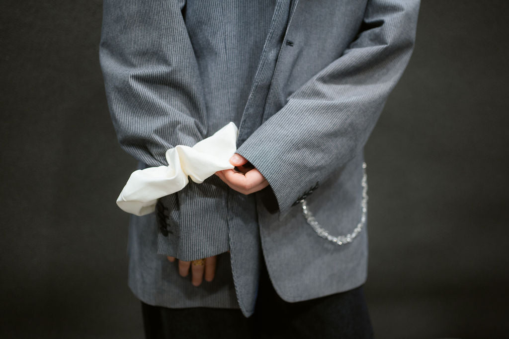 “LE COLLIER ASYMETRIQUE,, upcycled blazer