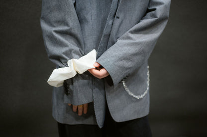 “LE COLLIER ASYMETRIQUE,, upcycled blazer