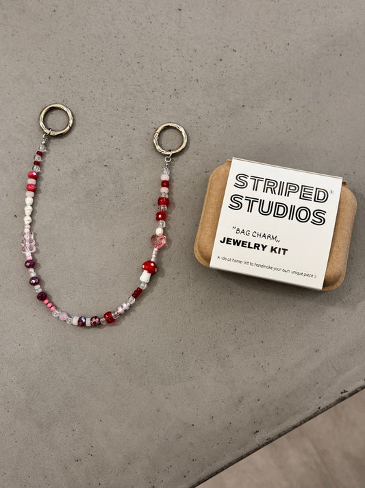 “STRIPED REDS,, large bag charm kit