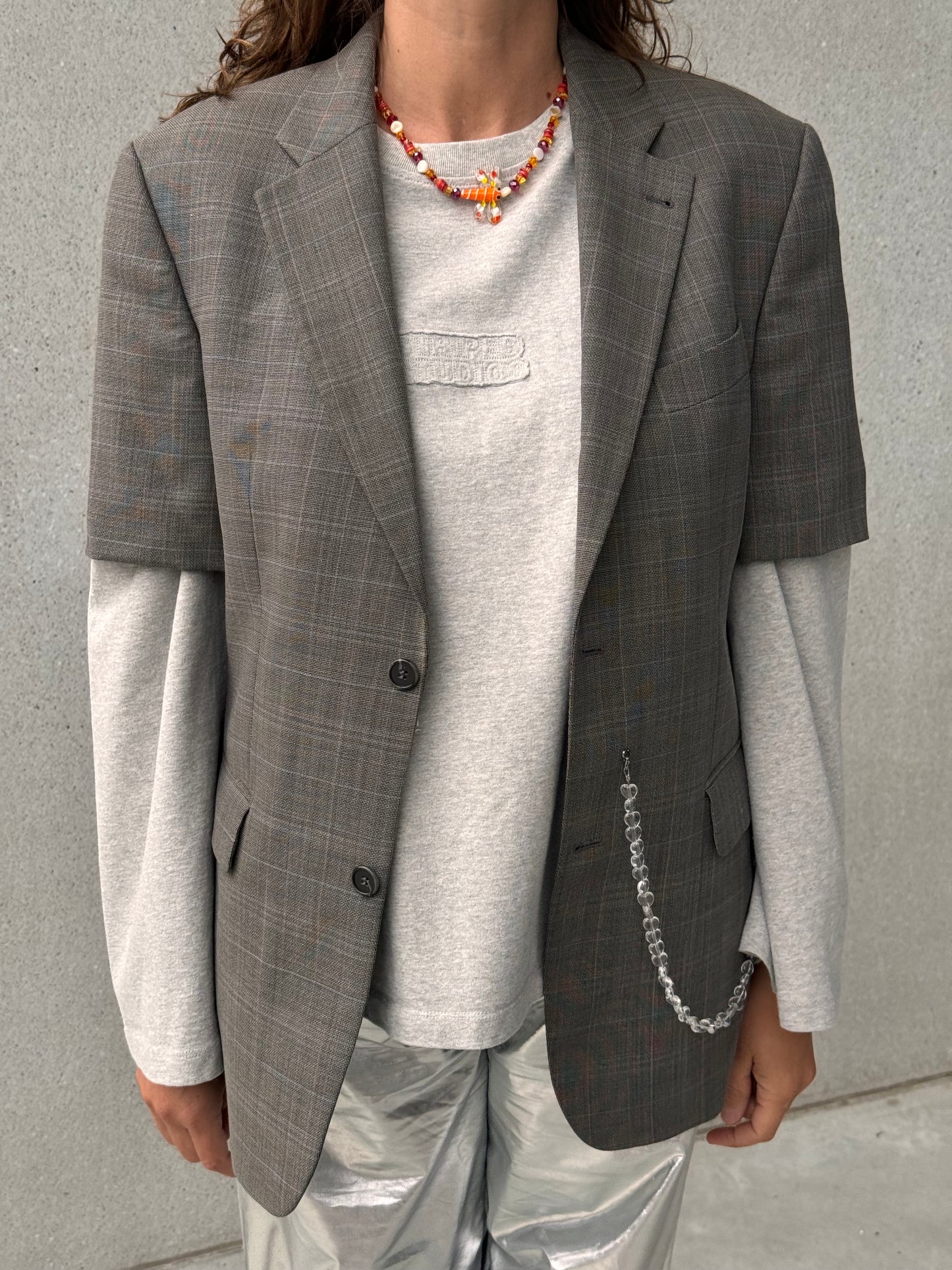 LA VESTE “À MANCHES COURTES” upcycled blazer