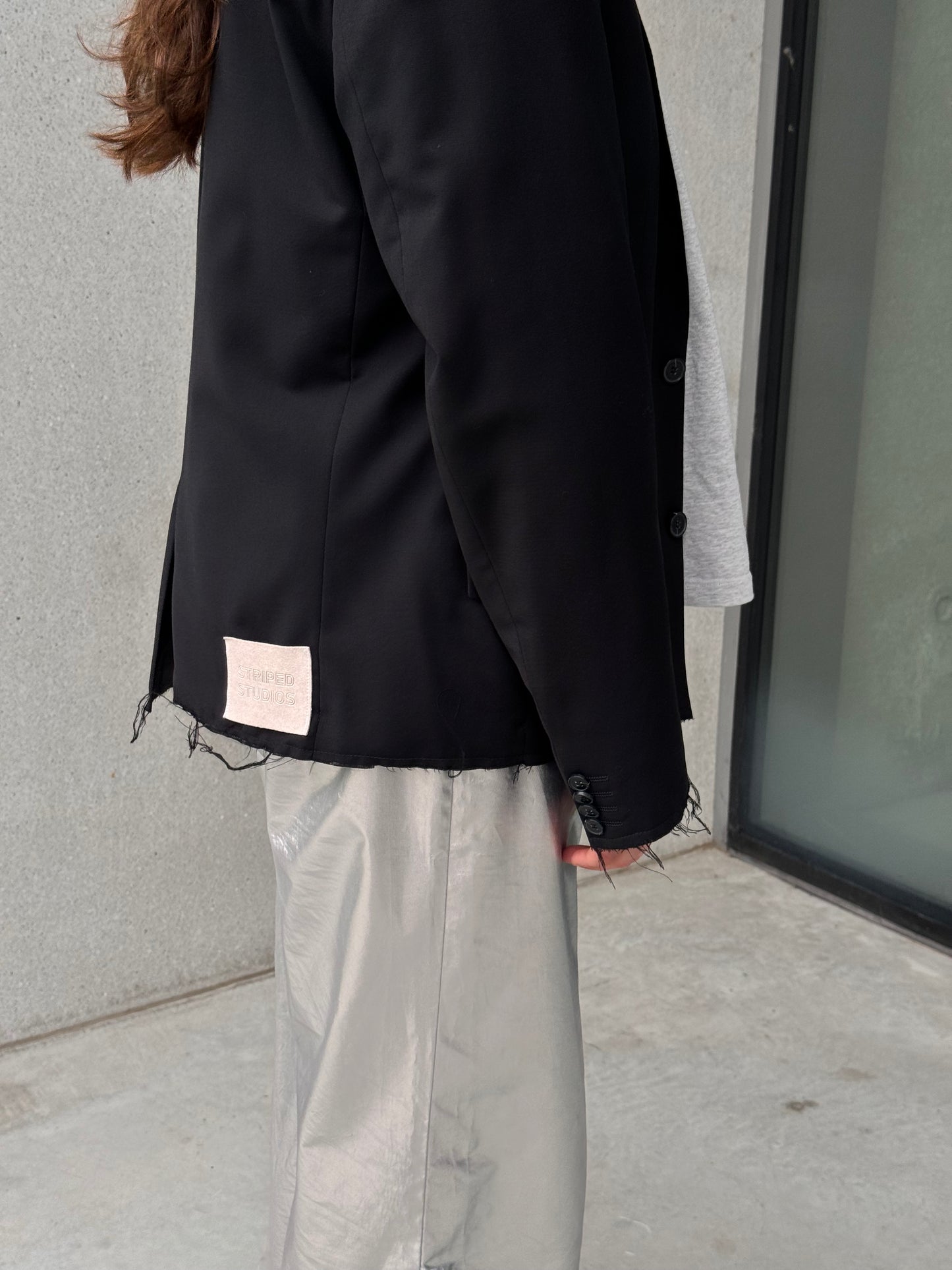 “RAW EDGE,, upcycled blazer