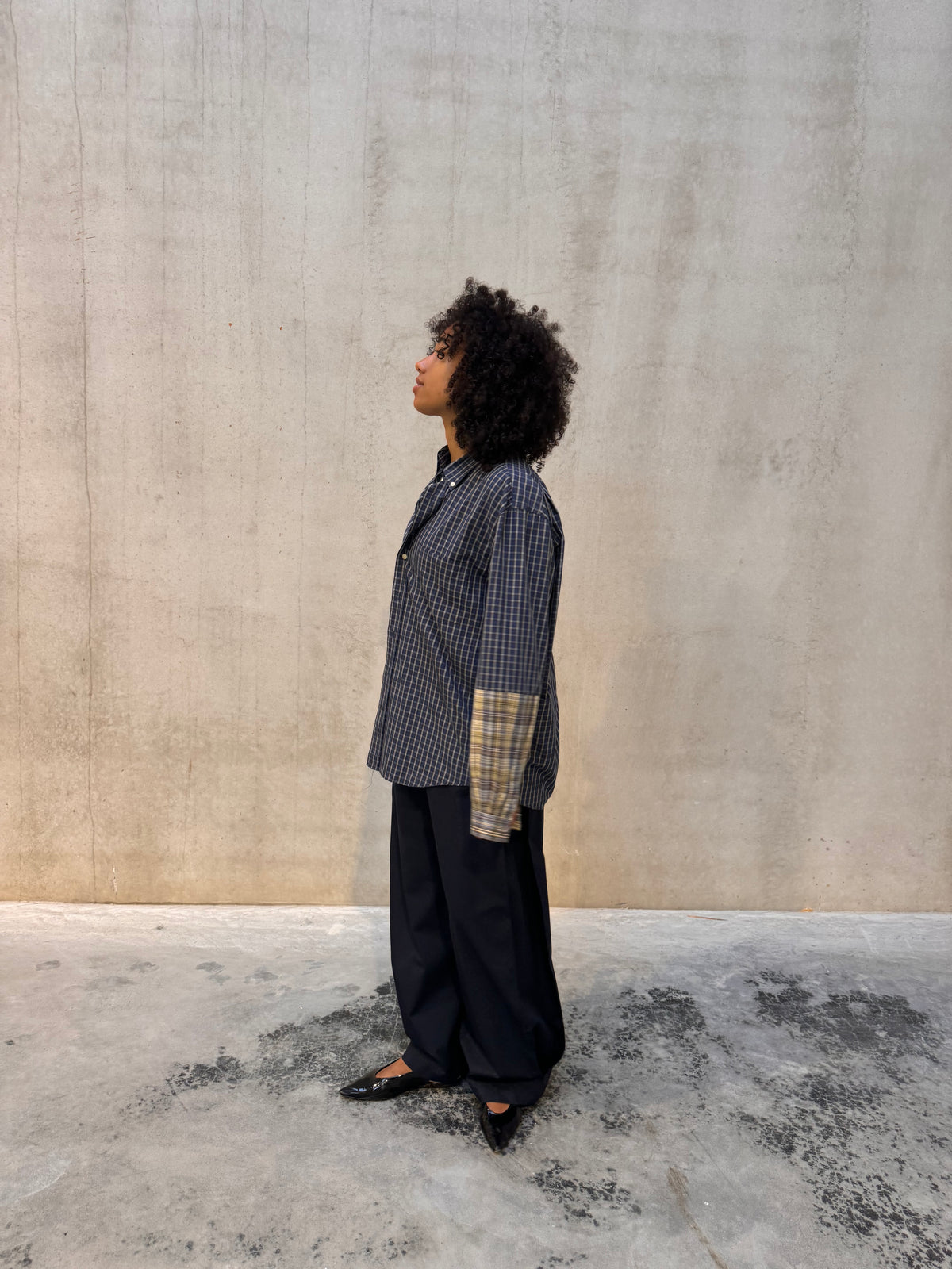 “DETACHABLE SLEEVE,, upcycled shirt