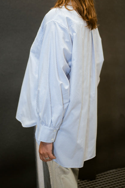 OVERSIZED STRIPED SHIRT blue