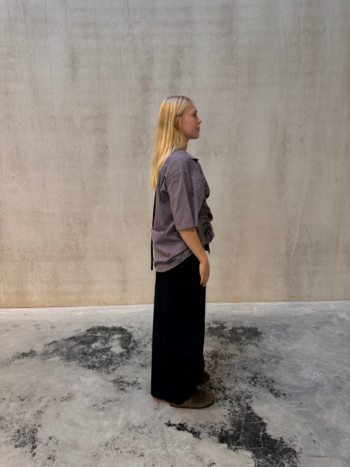 “SCRUNCHED,, upcycled shirt
