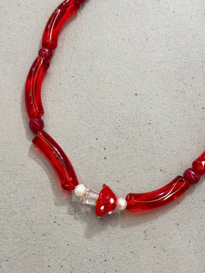 RED MUSHROOM necklace