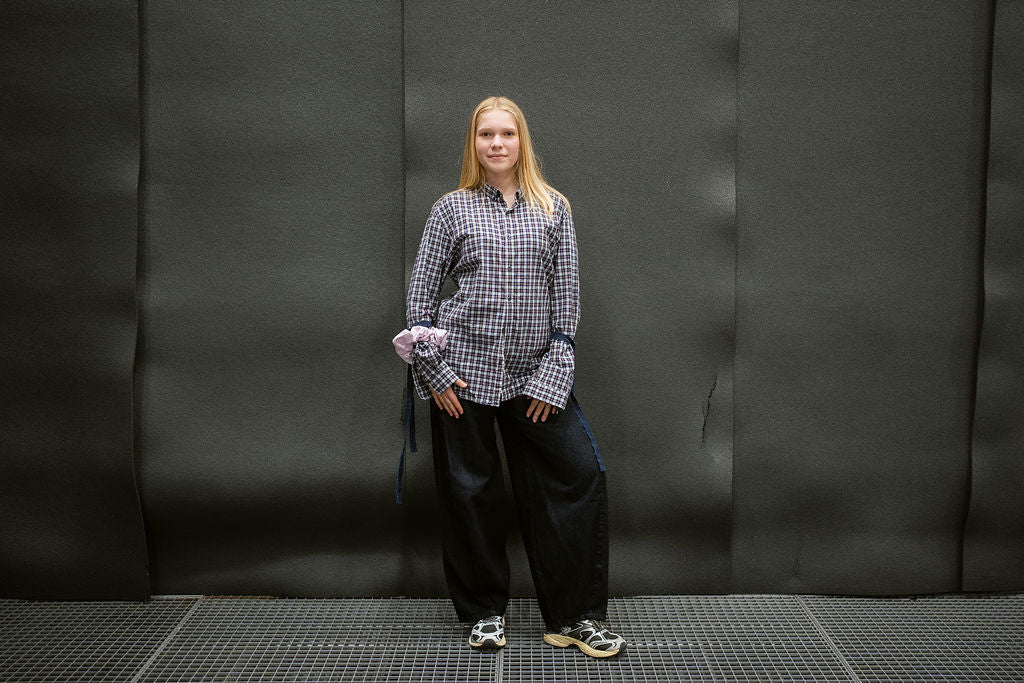 “DRAWSTRING,, upcycled shirt